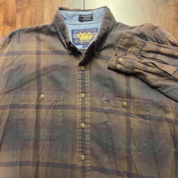 VTG Ralph Lauren Chaps Country Cottons Button Up Plaid Shirt Size Large‎ - Picture 1 of 8